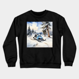 Sky Blue Snowmobile Crewneck Sweatshirt